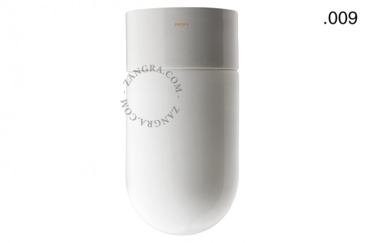 Lampa łazienkowa porcelanowa klosz 009 szkło opalowe - Zangra