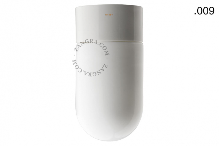 Lampa łazienkowa porcelanowa klosz 009 szkło opalowe - Zangra