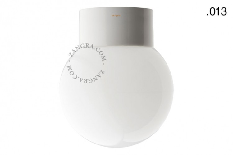 Lampa łazienkowa porcelanowa klosz 013 plastik opal  - Zangra