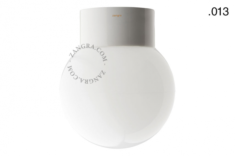 Lampa łazienkowa porcelanowa klosz 013 plastik opal  - Zangra