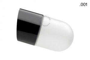 Wodoodporna lampa porcelanowa czarna klosz 001 matowe szkło - Zangra