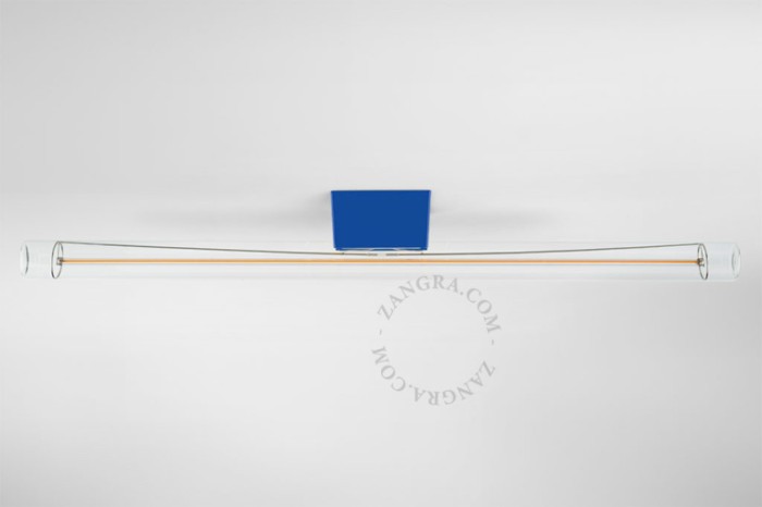 Niebieska lampa ścienno-sufitowa z żarówką S14d, 50 cm - Zangra