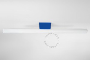 Niebieska lampa ścienno-sufitowa z żarówką S14d, 50cm - Zangra