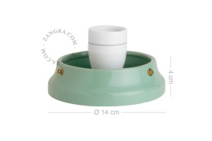 Zielona porcelanowa lampa stołowa lub ścienna CEDRIC L.003 - Zangra
