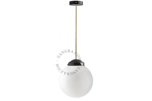 czarna lampa ze szklanym kloszem  XL8  - Zangra