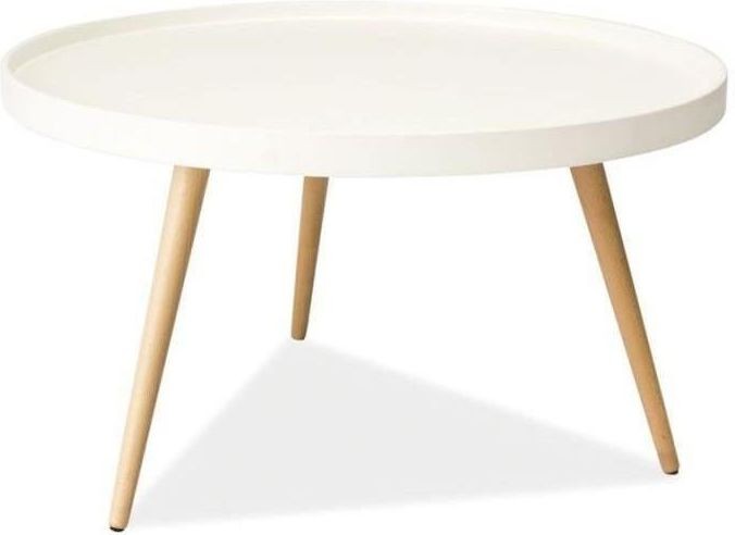 Stolik kawowy TONI B- biały- buk