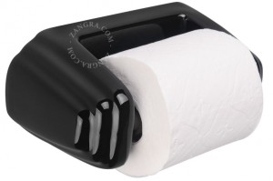 Ceramiczny uchwyt na papier toaletowy czarny bathroom.003.p - Zangra