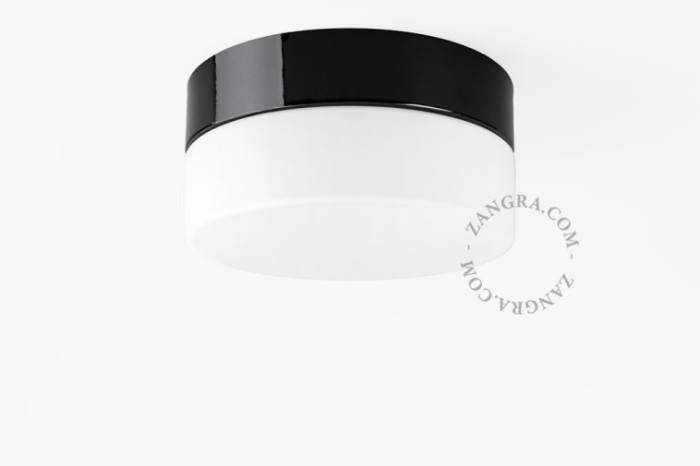 Wodoodporna lampa czarna DANA 18 cm- Zangra