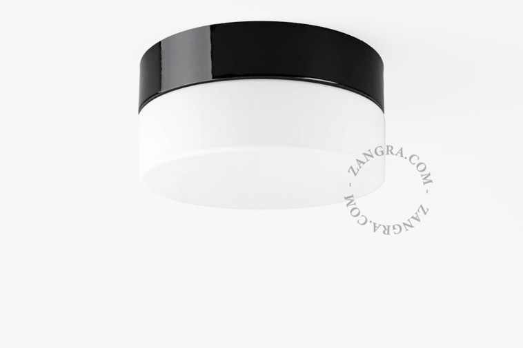 Wodoodporna lampa czarna DANA 18 cm- Zangra