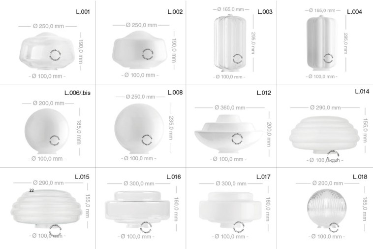 Biała lampa porcelanowa  ze szklanym kloszem, Art Deco CHAELLA L.016 - Zangra