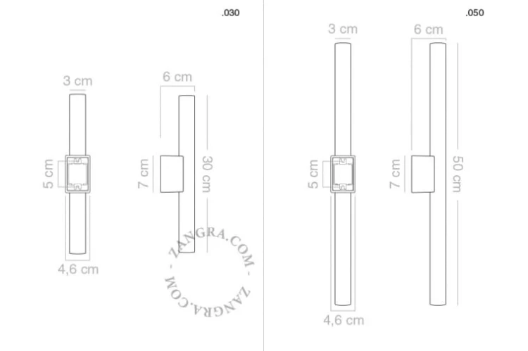 Lampa STICK DENIS  czarna porcelana, opal 30 - Zangra
