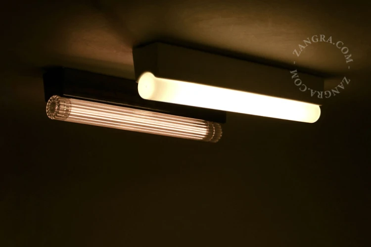 Lampa STICK DENIS  czarna porcelana, opal 30 - Zangra