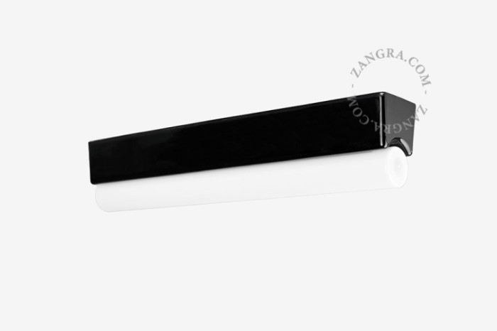 Lampa STICK DENIS  czarna porcelana, opal 30 - Zangra