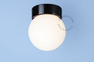 Lampa porcelanowa czarna DANI - Zangra