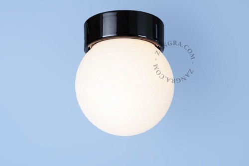 Lampa porcelanowa czarna DANI - Zangra