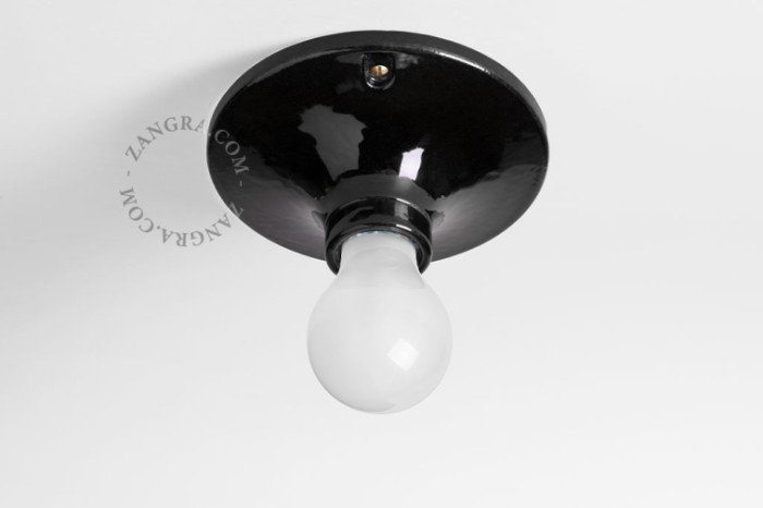 Oprawa porcelanowa czarna DALI - Zangra