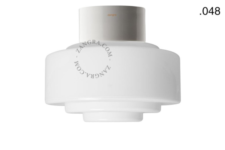Lampa  porcelanowa klosz 048 szkło opalowe - Zangra