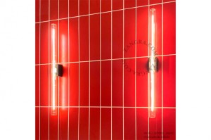 Lampa STICK czarny szkło + żarówka LED 50 cm - Zangra