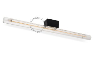 Lampa STICK czarny szkło + żarówka LED 50 cm - Zangra