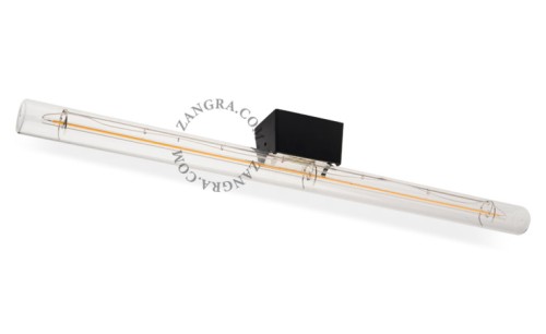 Lampa STICK czarny szkło + żarówka LED 50 cm - Zangra