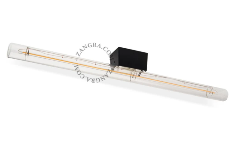 Lampa STICK czarny szkło + żarówka LED 50 cm - Zangra