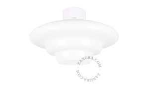 Lampa  porcelanowa Art Deco, DORES klosz 052 szkło opalowe - Zangra
