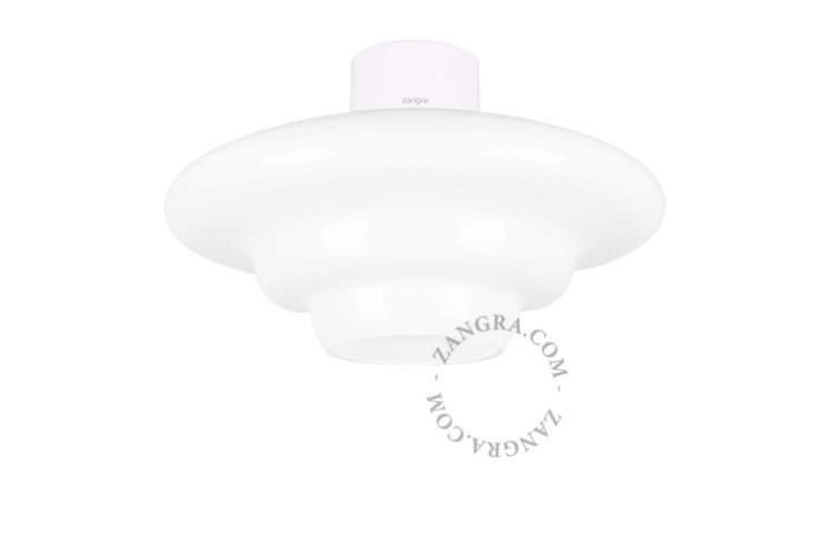 Lampa  porcelanowa Art Deco, DORES klosz 052 szkło opalowe - Zangra