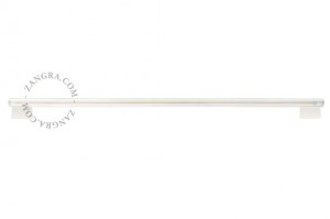 biała porcelanowa lampa DISS - świetlówka szkło przezroczyste - 100cm - Zangra