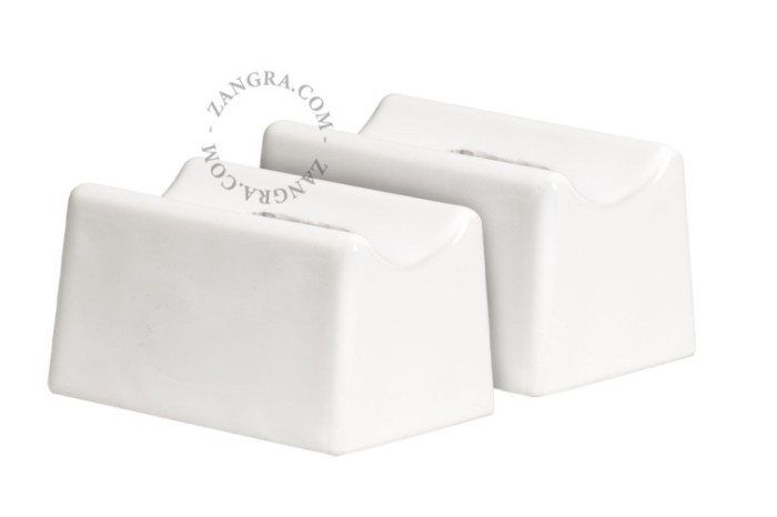 biała porcelanowa lampa DISS - świetlówka szkło przezroczyste - 100cm - Zangra