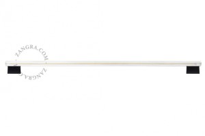 czarna porcelanowa lampa DISS - świetlówka szkło przezroczyste - 100cm - Zangra