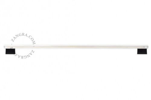 czarna porcelanowa lampa DISS - świetlówka szkło przezroczyste - 100cm - Zangra
