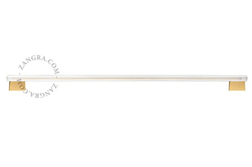 Lampa STICK mosiądz , szkło + żarówka LED 100 cm - Zangra