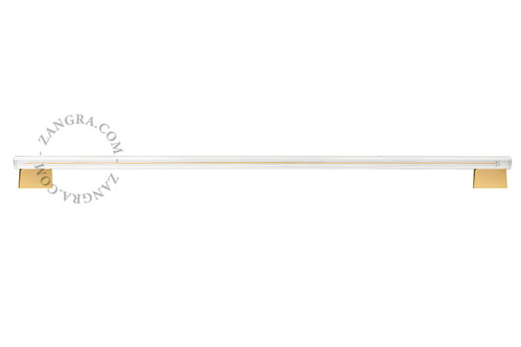 Lampa STICK mosiądz , szkło + żarówka LED 100 cm - Zangra