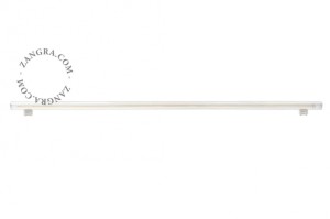 Czarna lampa liniowa wisząca BRUNO  żarówka LED 100 cm - szkło przezroczyste - Zangra
