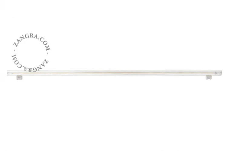 Czarna lampa liniowa wisząca BRUNO  żarówka LED 100 cm - szkło przezroczyste - Zangra