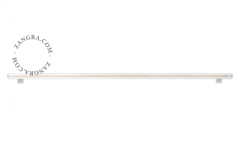 Czarna lampa liniowa wisząca BRUNO  żarówka LED 100 cm - szkło przezroczyste - Zangra