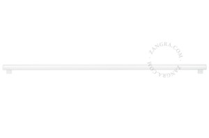 Biała lampa liniowa wisząca BRUNO, żarówka LED 100 cm - szkło opalowe - Zangra