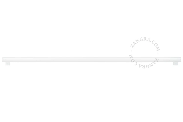 Biała lampa liniowa wisząca BRUNO, żarówka LED 100 cm - szkło opalowe - Zangra
