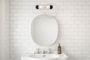 Porcelanowa lampa ścienna CASSIS  czarna - Zangra