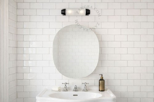Porcelanowa lampa ścienna CASSIS  czarna - Zangra