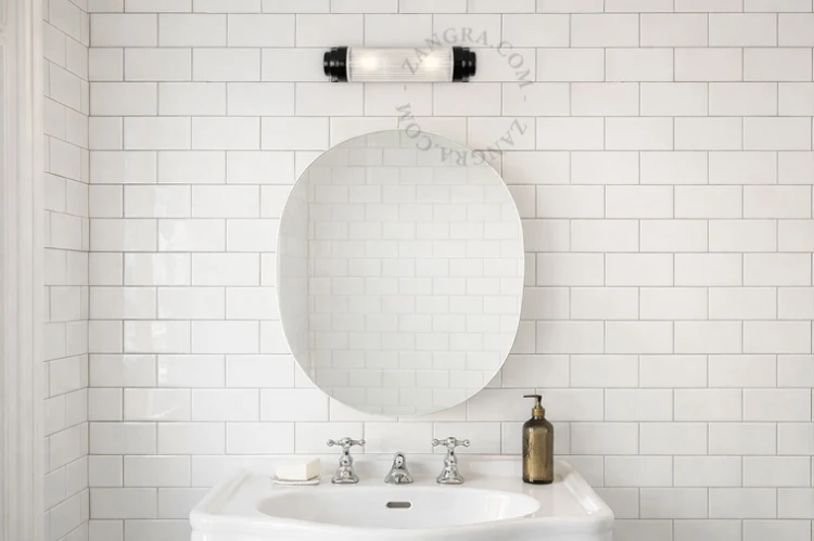 Porcelanowa lampa ścienna CASSIS  czarna - Zangra