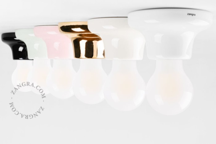 Oprawa porcelanowa 001 różowa - Zangra