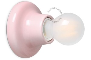 Oprawa porcelanowa 001 różowa - Zangra