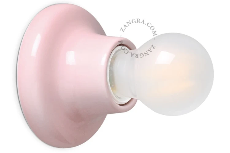Oprawa porcelanowa 001 różowa - Zangra