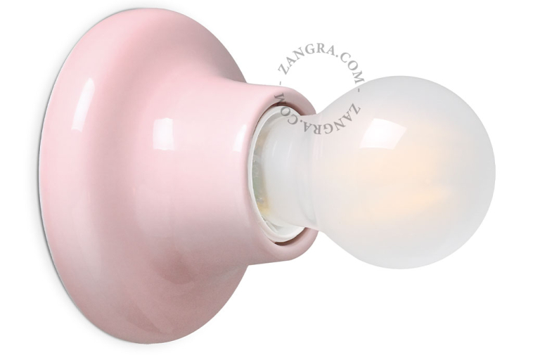 Oprawa porcelanowa 001 różowa - Zangra