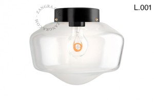 Lampa ze szkła i mosiądzu L.001- Zangra