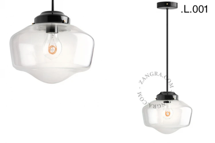Lampa sufitowa z mosiądzu i szkła L.001 -Zangra