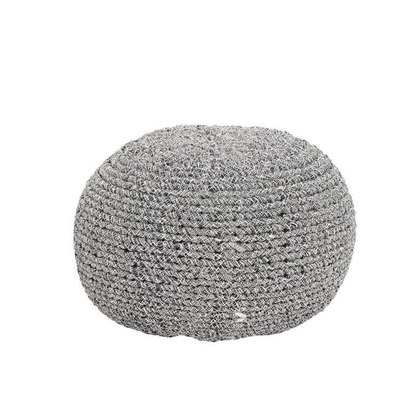 Pufa tkana WEAVY ciemnoszara - Hübsch