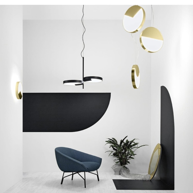 Lampa wisząca MOONLIGHT satin brass - MM Lampadari