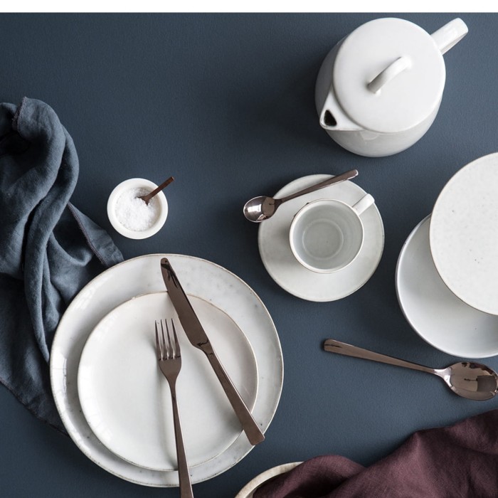 Duży talerz obiadowy NORDIC SAND 31 -  Broste Cph